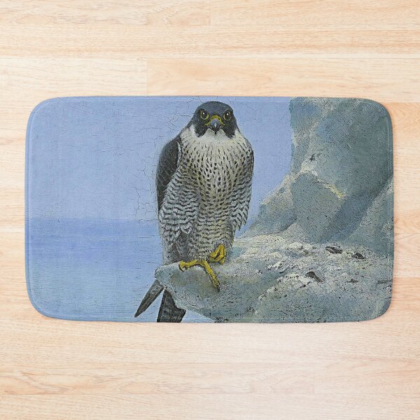 Item preview, 1896 a peregrine falcon on a chalk cliff | portrait wilderness oil on canvas painting print | by George Edward Lodge designed and sold by Jéanpaul  Ferro.