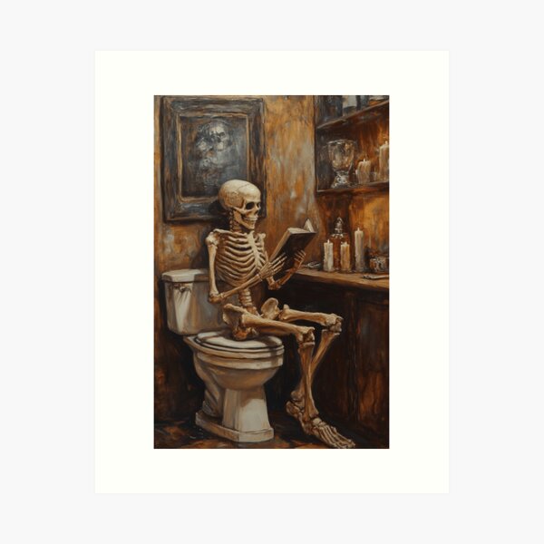 Item preview, Skeleton's Quiet Time designed and sold by Rootcat ™.