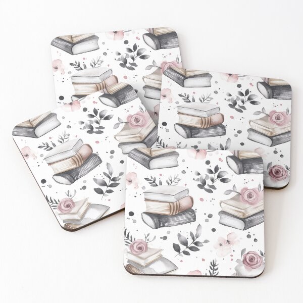 Item preview, pattern with books and glasses designed and sold by paratynka.