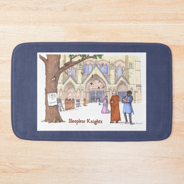 Item preview, Sleepless Knights - Medieval humor poster designed and sold by MNoblestudio.
