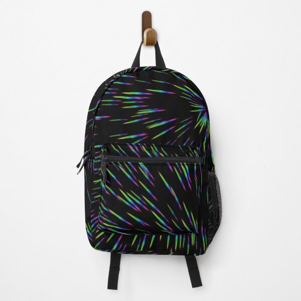 Item preview, Rainbow lines, black background designed and sold by Nuynuyshop.