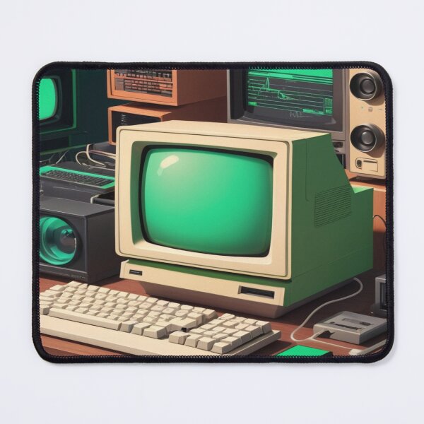 Item preview, Vintage 1980s Computer with Glowing Green Screen designed and sold by PrintPulse-9.