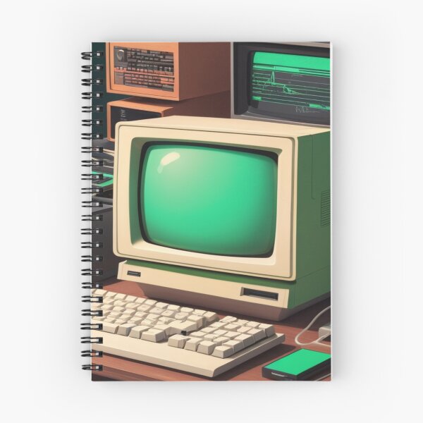 Item preview, Vintage 1980s Computer with Glowing Green Screen designed and sold by PrintPulse-9.