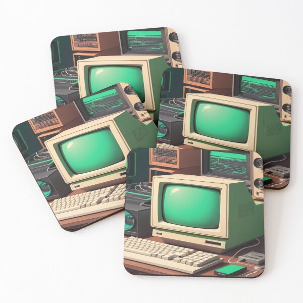 Item preview, Vintage 1980s Computer with Glowing Green Screen designed and sold by PrintPulse-9.