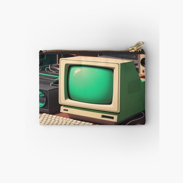 Item preview, Vintage 1980s Computer with Glowing Green Screen designed and sold by PrintPulse-9.