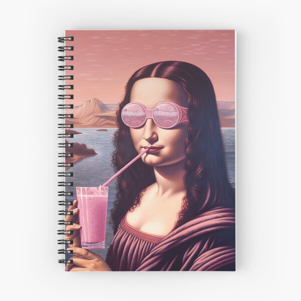 Item preview, Mona Lisa with Sunglasses Wall Art, Pink Poster, Funny Altered Art designed and sold by NektArtPrints.