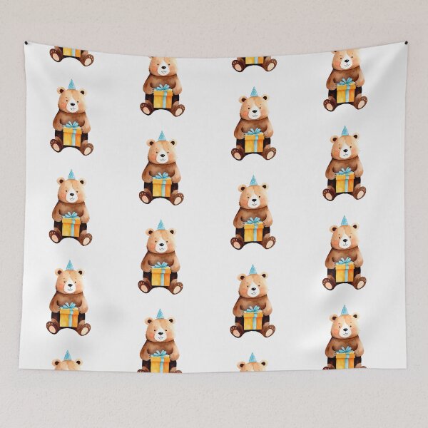 Item preview, Cute bear with gift designed and sold by Victoria Riabov.