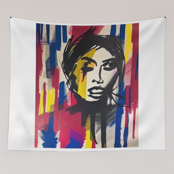 Item preview, black brush portrait  designed and sold by trendero.