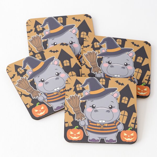 Item preview, Kawaii Hippo Halloween Magic designed and sold by NeatThingLover.