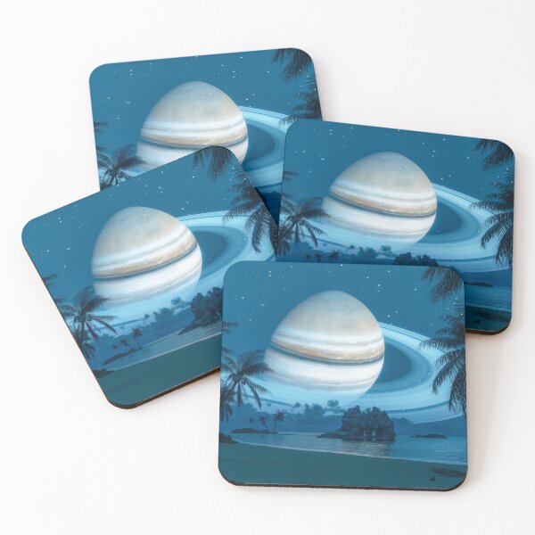 Item preview, Planetscape in the tropics with palm trees designed and sold by Gaia Dream Creation.
