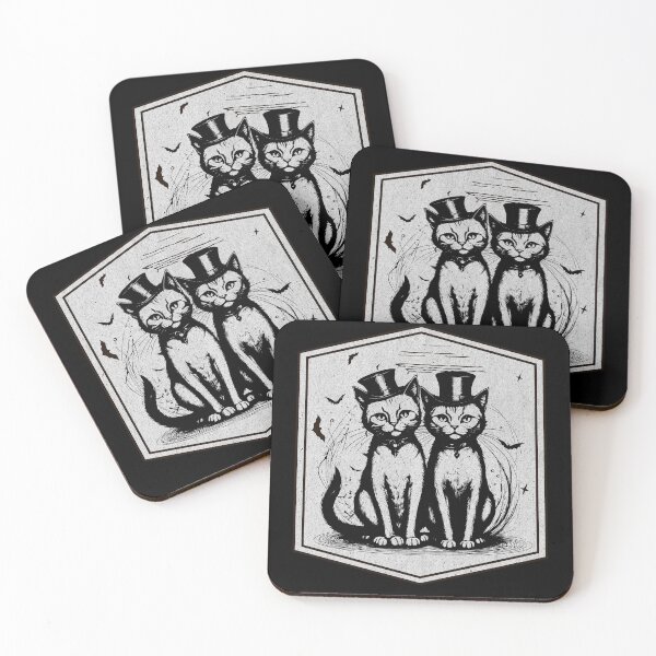 Item preview, Cute cat couple on halloween designed and sold by Purr95.