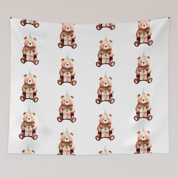Item preview, Cute bear with gift designed and sold by Victoria Riabov.