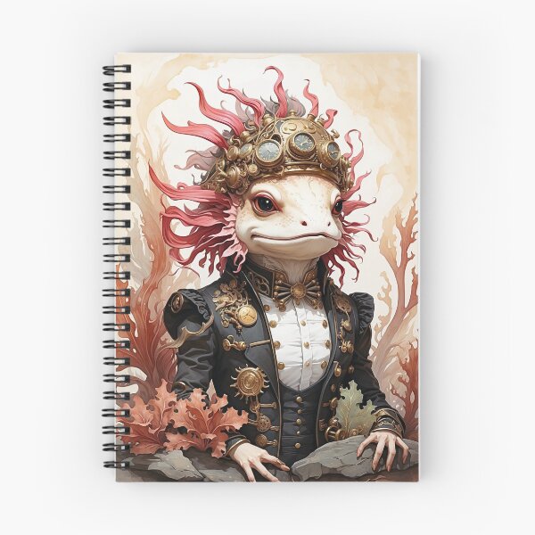 Item preview, Steampunk Axolotl - Salamander designed and sold by FlowerMeFlorals.