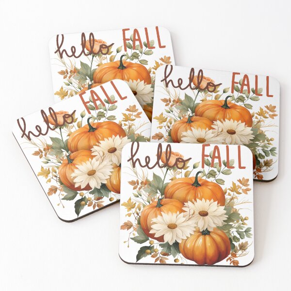 Item preview, Hello Fall Pumpkins and Fall Flowers designed and sold by Alinamatt.