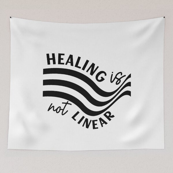 Item preview, Healing Is Not Linear | Mental Health Quote Design designed and sold by NiceQuotesBro.