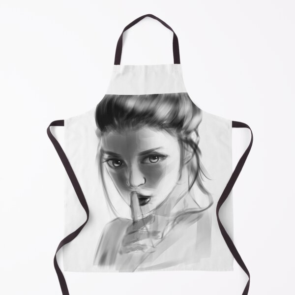 Item preview, Silent woman semi-realistic grey scale designed and sold by Wish Design.