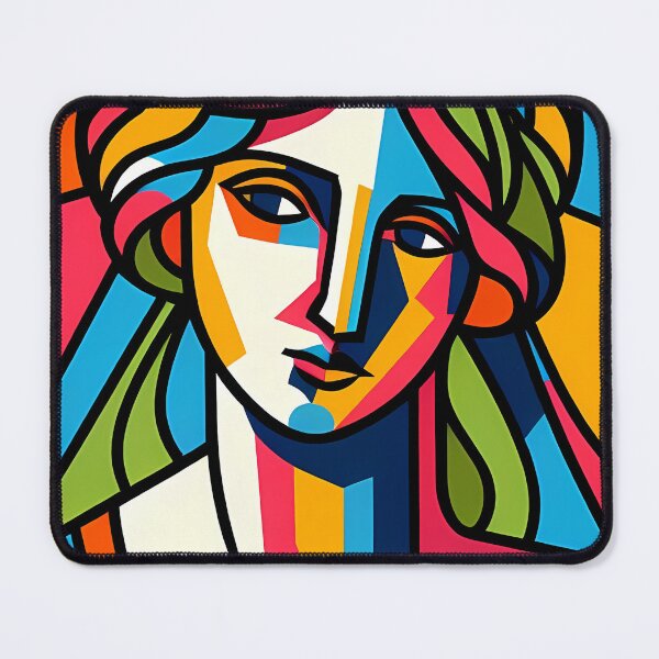 Item preview, Hypatia of Alexandria Cubic Portrait Art – Unique Geometric Art Inspired by History designed and sold by OzzFrequency.