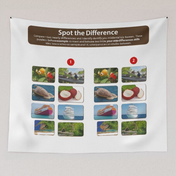 Item preview, Spot the Difference: Nautical and Nature Puzzles designed and sold by merve02shop.