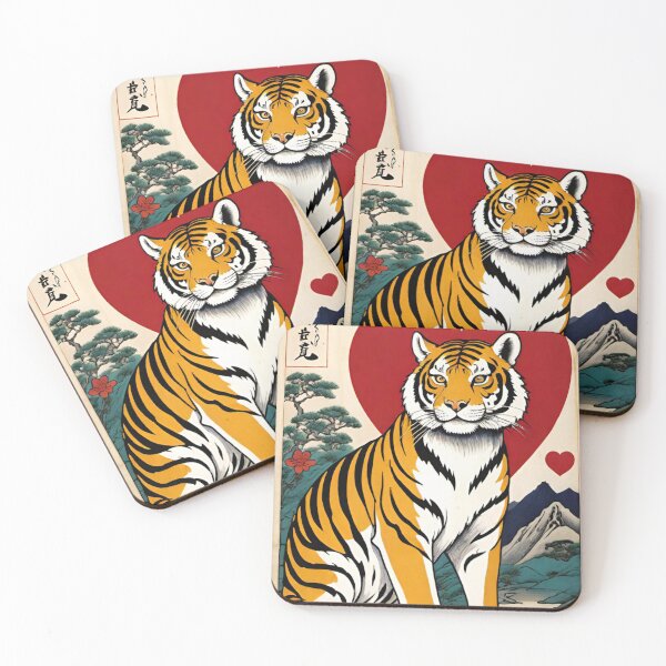 Item preview, asian tiger and a heart designed and sold by JustStraight.