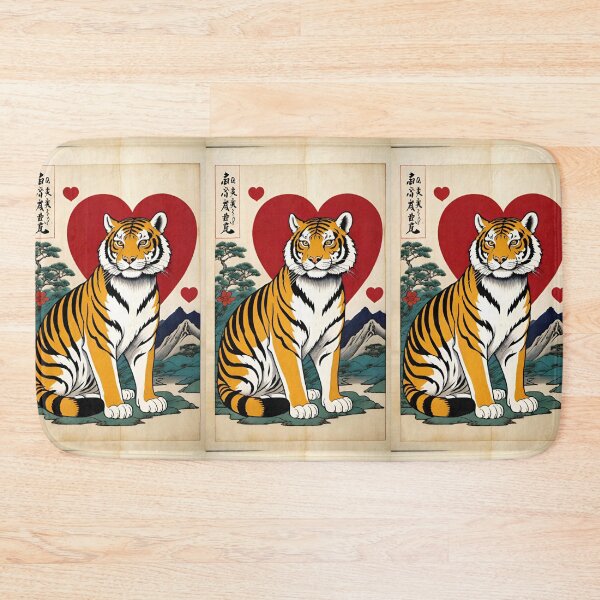 Item preview, asian tiger and a heart designed and sold by JustStraight.