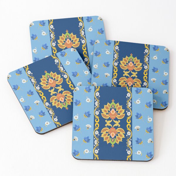 Item preview, Elegant Damask Design Blue theme background designed and sold by SeamlessHub4289.