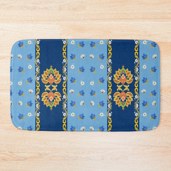 Item preview, Elegant Damask Design Blue theme background designed and sold by SeamlessHub4289.