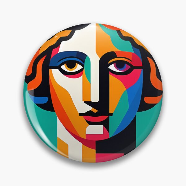 Item preview, Hypatia of Alexandria Cubic Portrait Art – Unique Geometric Art Inspired by History designed and sold by OzzFrequency.