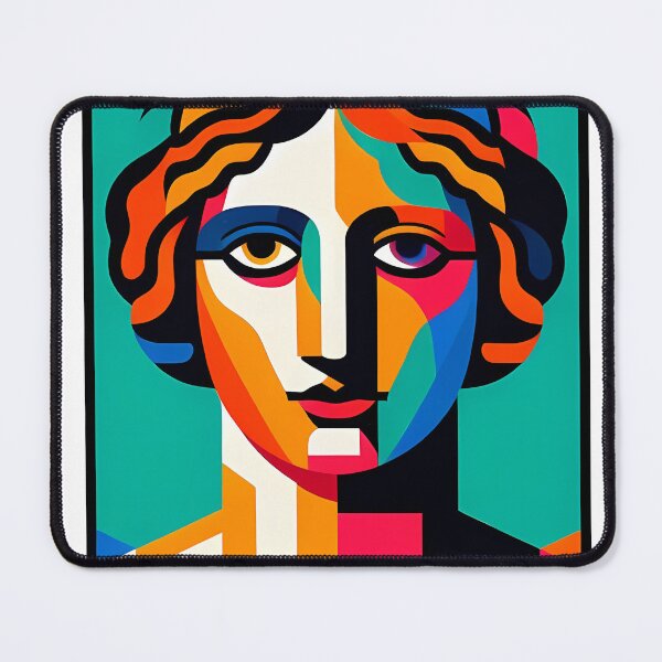 Item preview, Hypatia of Alexandria Cubic Portrait Art – Unique Geometric Art Inspired by History designed and sold by OzzFrequency.