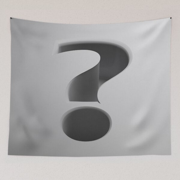 Item preview, White surface with question mark shape - 3D rendering designed and sold by carlotoffolo.