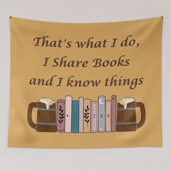 Item preview, I Share Books and I Know Things designed and sold by weedaisy.