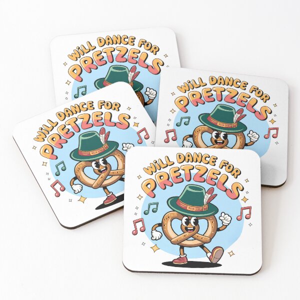 Item preview, "Will Dance for Pretzels" Dancing Pretzel designed and sold by OikieToikie.