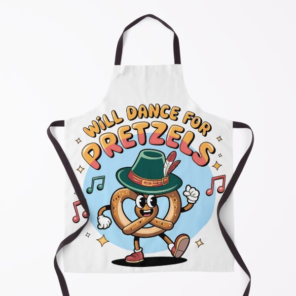 Item preview, "Will Dance for Pretzels" Dancing Pretzel designed and sold by OikieToikie.