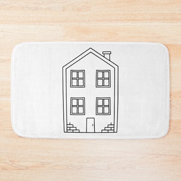 Item preview, Minimalist house with large windows doodle designed and sold by rasagamastore.