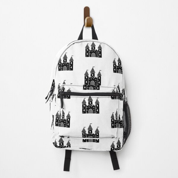 Item preview, Illustration Medieval castle with stone walls doodle designed and sold by rasagamastore.