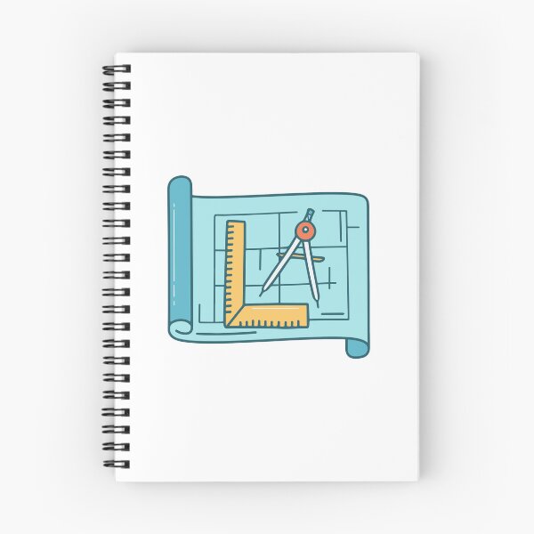 Item preview, A blueprint plan with a compass and ruler designed and sold by rasagamastore.