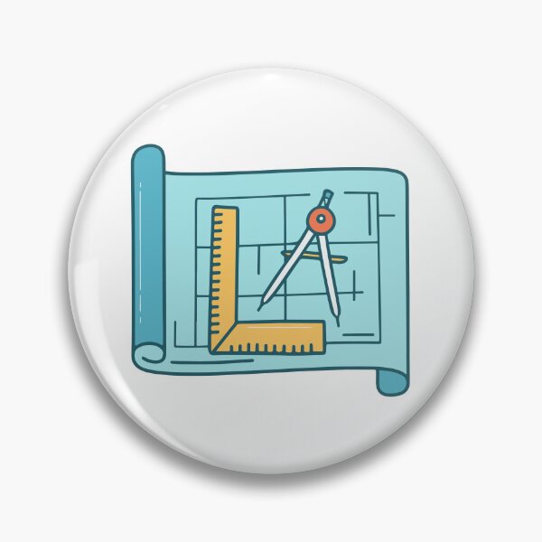 Item preview, A blueprint plan with a compass and ruler designed and sold by rasagamastore.