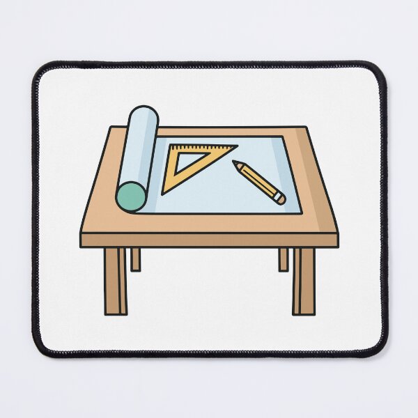 Item preview, drafting table with T-square and pencil and architecture plan designed and sold by rasagamastore.