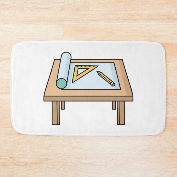 Item preview, drafting table with T-square and pencil and architecture plan designed and sold by rasagamastore.