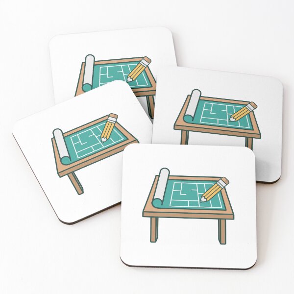 Item preview, Illustration Doodle of a drafting table with floor plan and pencil designed and sold by rasagamastore.
