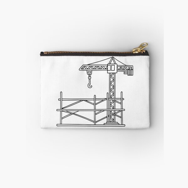 Item preview, construction site with scaffolding and crane designed and sold by rasagamastore.