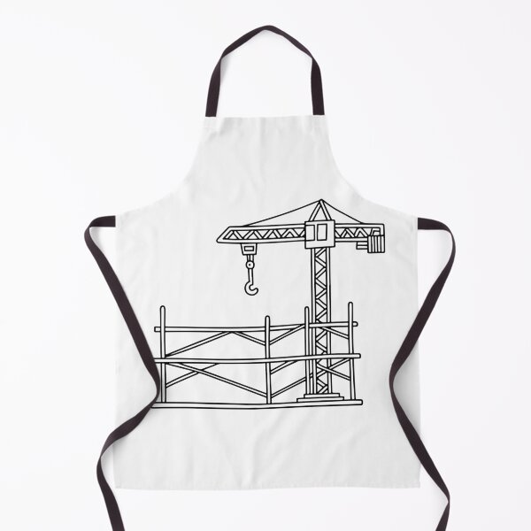 Item preview, construction site with scaffolding and crane designed and sold by rasagamastore.