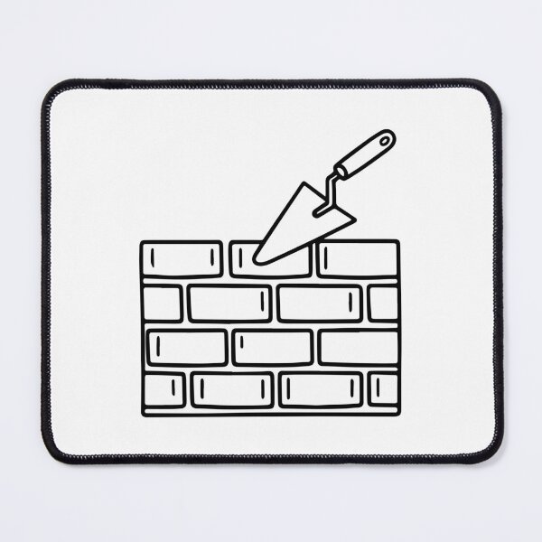 Item preview, Brick wall with trowel and mortar designed and sold by rasagamastore.