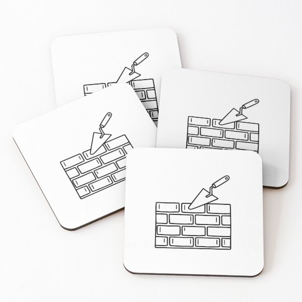 Item preview, Brick wall with trowel and mortar designed and sold by rasagamastore.
