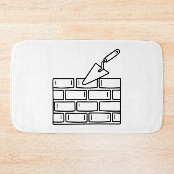 Item preview, Brick wall with trowel and mortar designed and sold by rasagamastore.