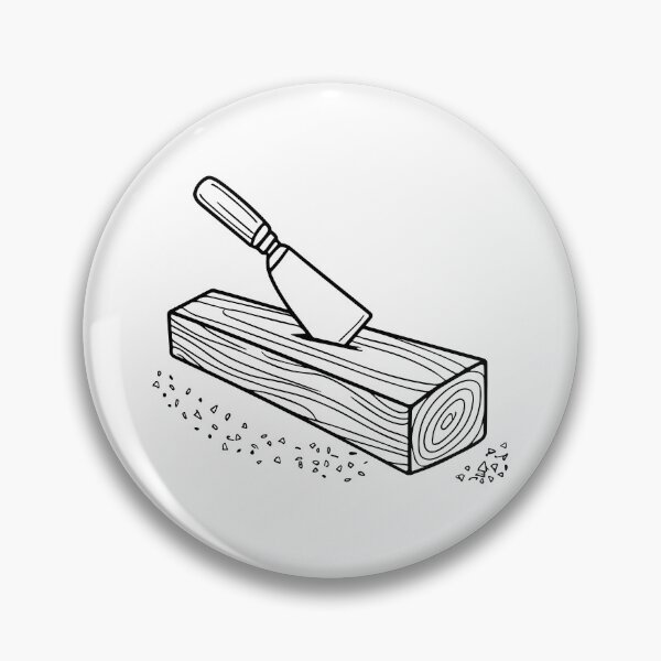 Item preview, Wooden beam with chisel and sawdust designed and sold by rasagamastore.