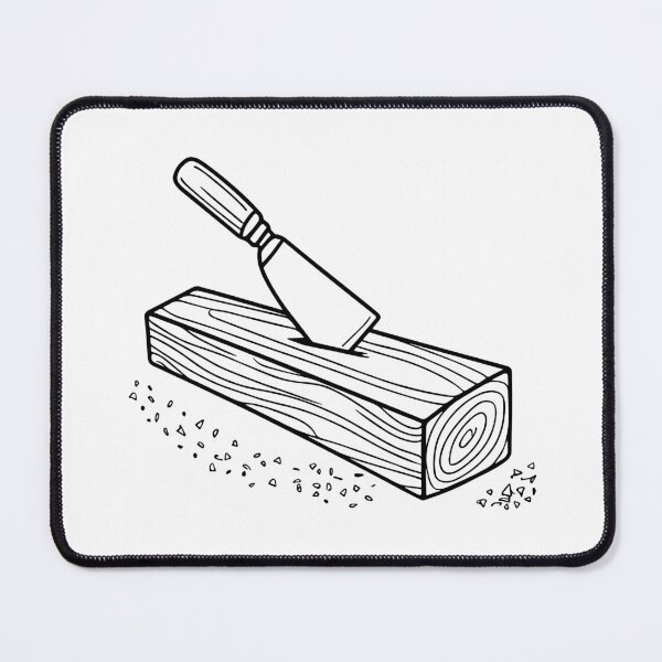 Item preview, Wooden beam with chisel and sawdust designed and sold by rasagamastore.