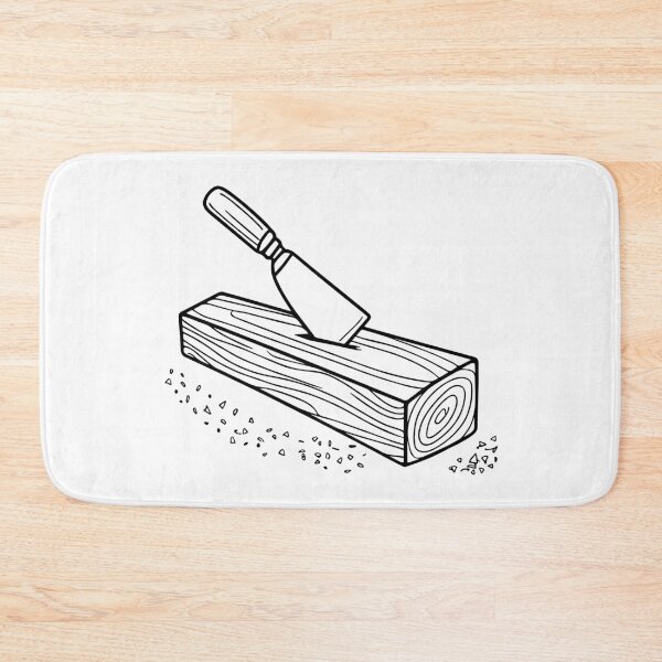 Item preview, Wooden beam with chisel and sawdust designed and sold by rasagamastore.