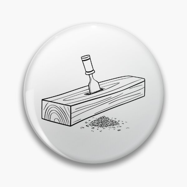 Item preview, Wooden beam with chisel and sawdust designed and sold by rasagamastore.