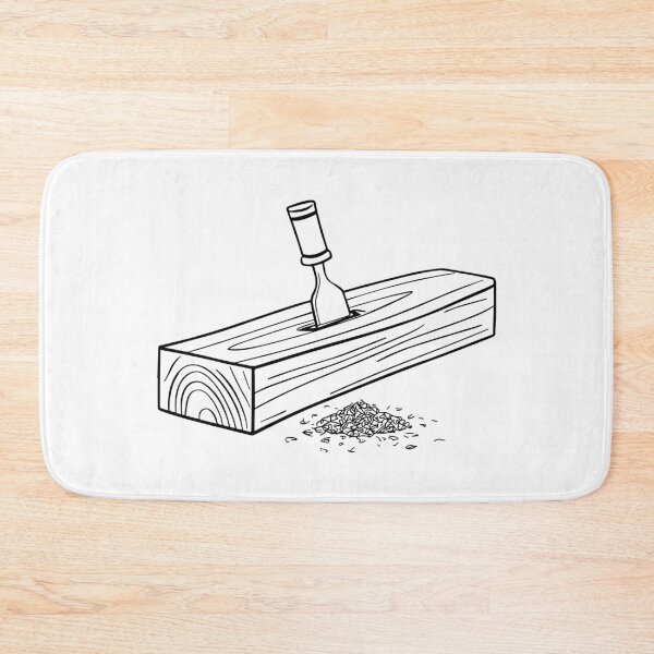 Item preview, Wooden beam with chisel and sawdust designed and sold by rasagamastore.