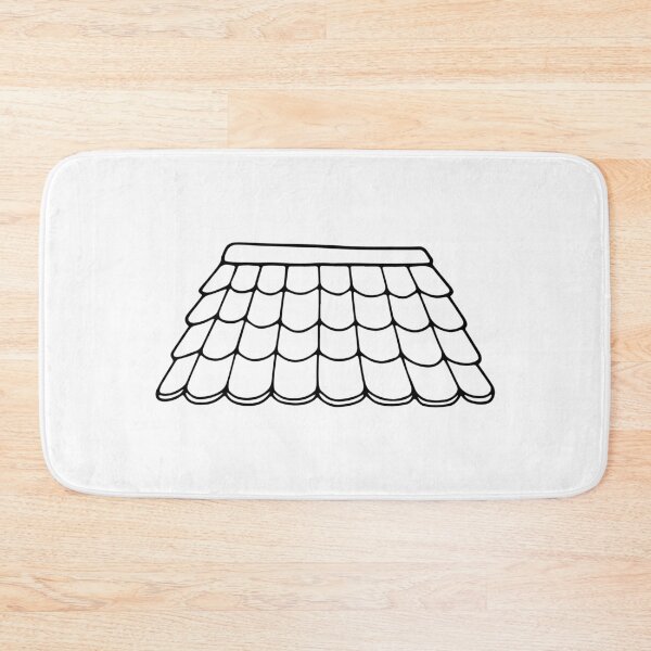 Item preview, Doodle of a tiled roof with shingles designed and sold by rasagamastore.
